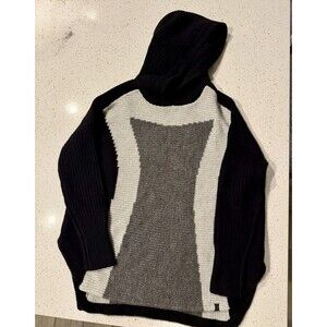 Womens Kit and Ace Cashmere Wool Hooded Colorblock Pullover Sweater M/L